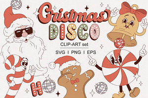 Retro Groovy Xmas Character