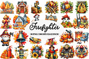Autumn Firefighter Clipart, an Illustration by Daily.Designs (Thumbnail 1 of 5)