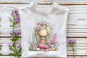 Whimsical Summer Mermaid Clipart, an Illustration by OK Design (Thumbnail 6 of 6)