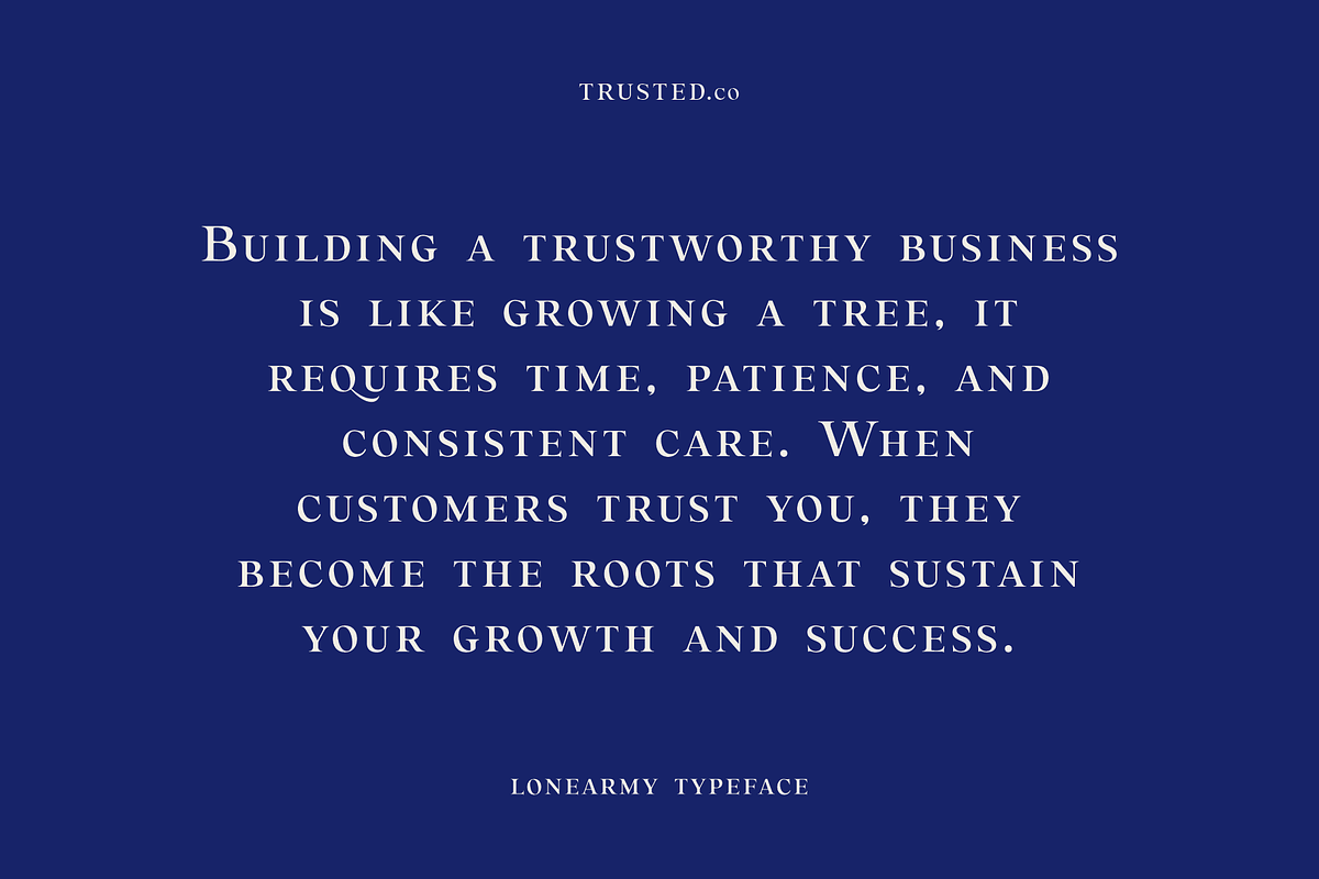 Trusted Serif Logo Font, a Serif Font by LoneArmy (Photo 7 of 11)