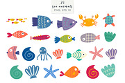 Sea Life Collection, a Seasonal Illustration by Kira Konoshenko (Thumbnail 2 of 13)
