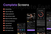 Fitly - Fitness Mobile App UI Kit, an UI Kit Template by dhuhacreative (Thumbnail 5 of 8)