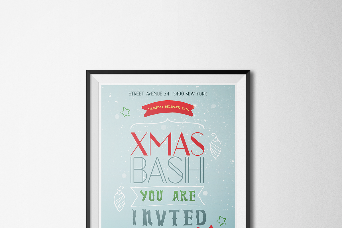 Christmas Invite Flyer, a Flyer Template by SPACECAKE (Photo 4 of 5)