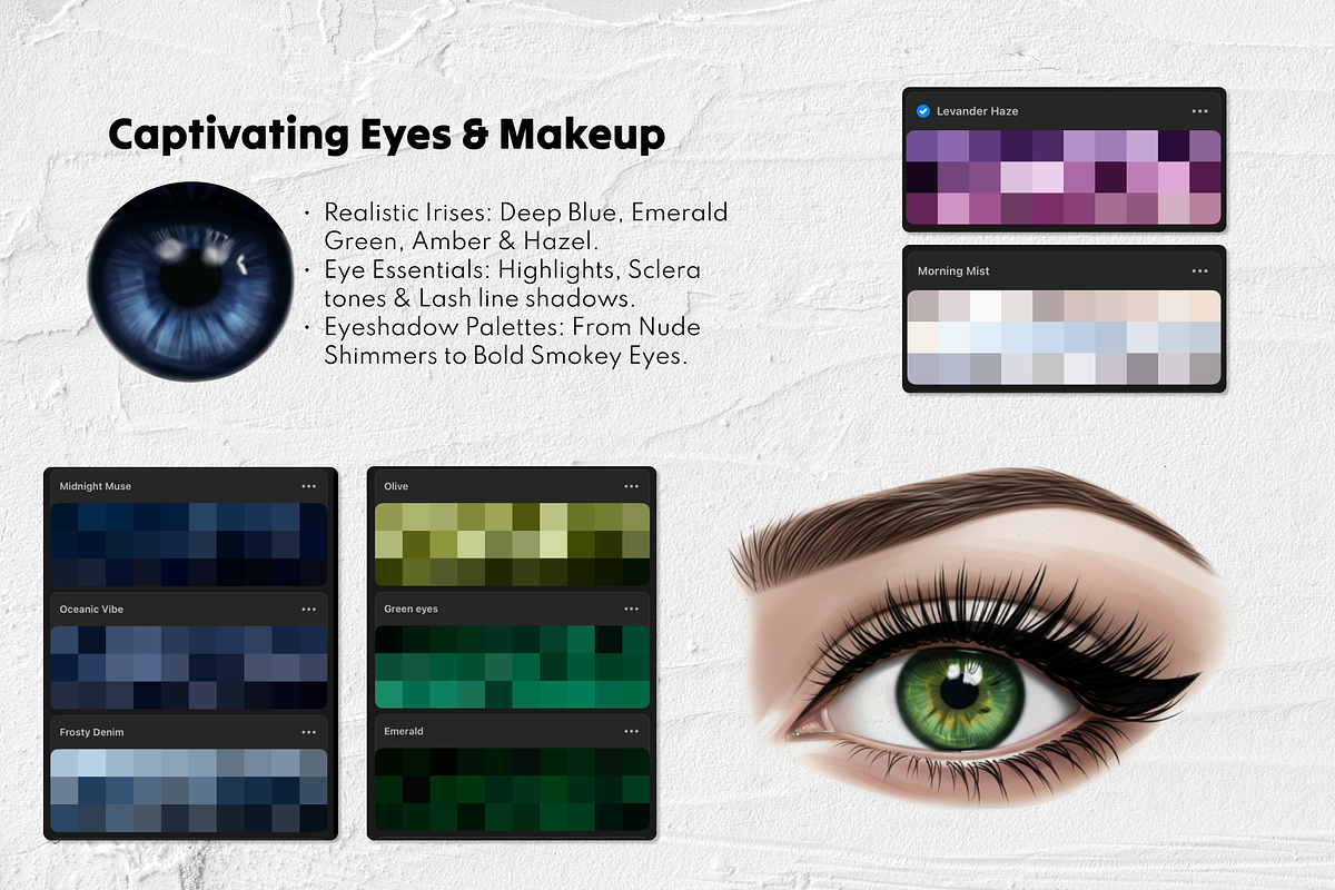 25 Portrait Procreate Color Palettes, a Palette Add-On by Selentaori Studio (Photo 6 of 8)
