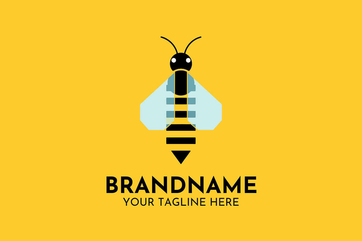 Bee Logo Design, Honey Pencil Vector, a Branding & Logo Template by Megafox Studio (Photo 2 of 2)
