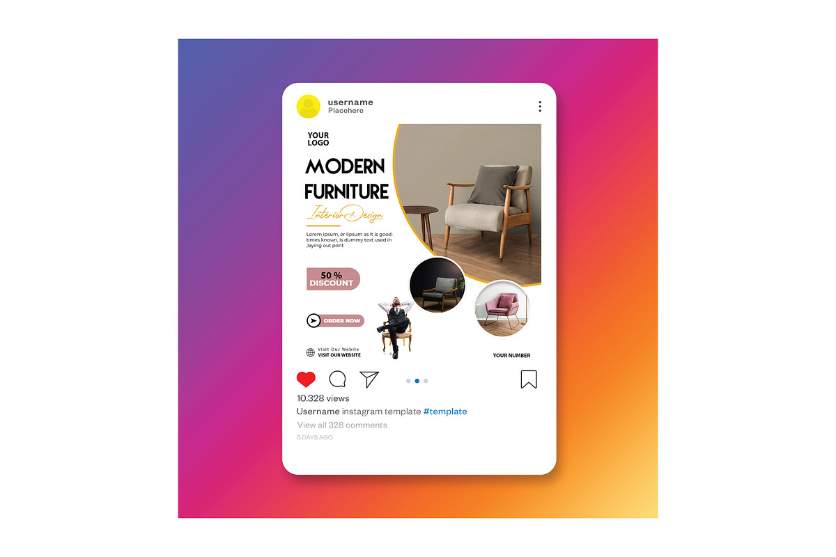 Furniture Shop Flyer Template, a Flyer Template by YUDesignStore (Photo 5 of 6)