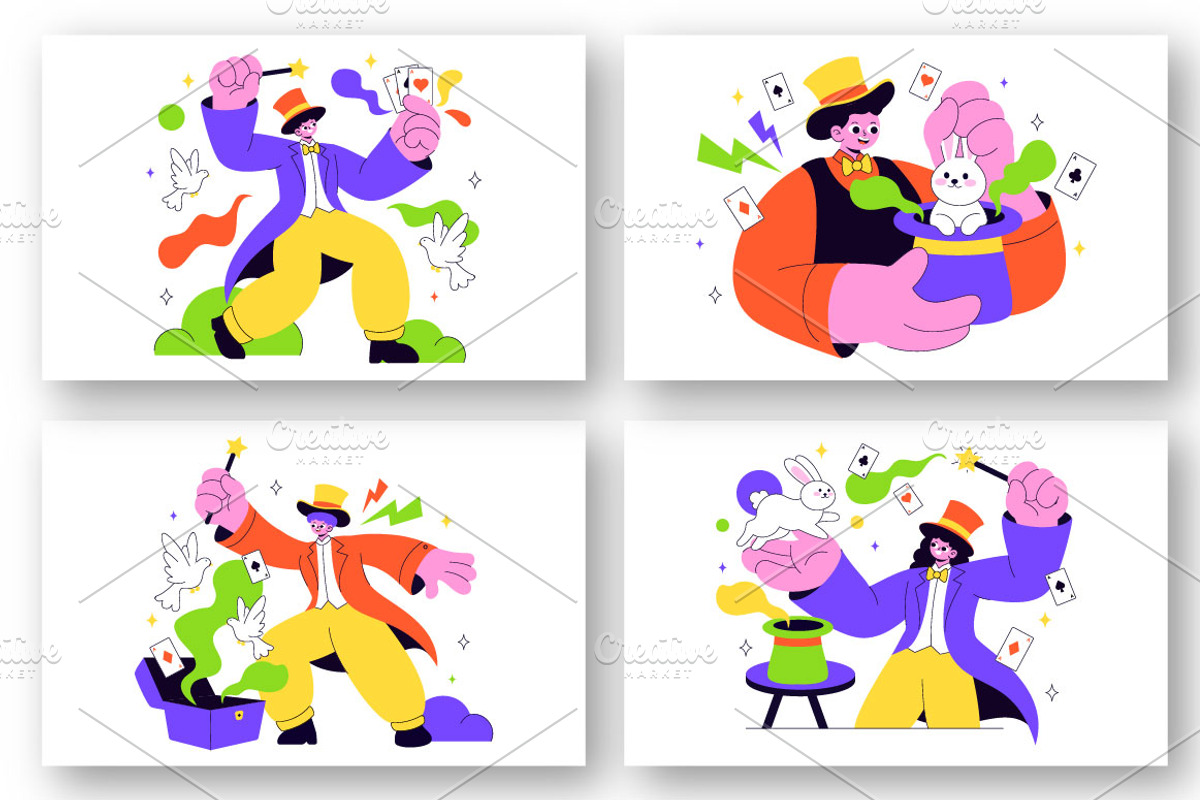 10 Magician Illustration, a Person Illustration by denayunebgt (Photo 2 of 4)