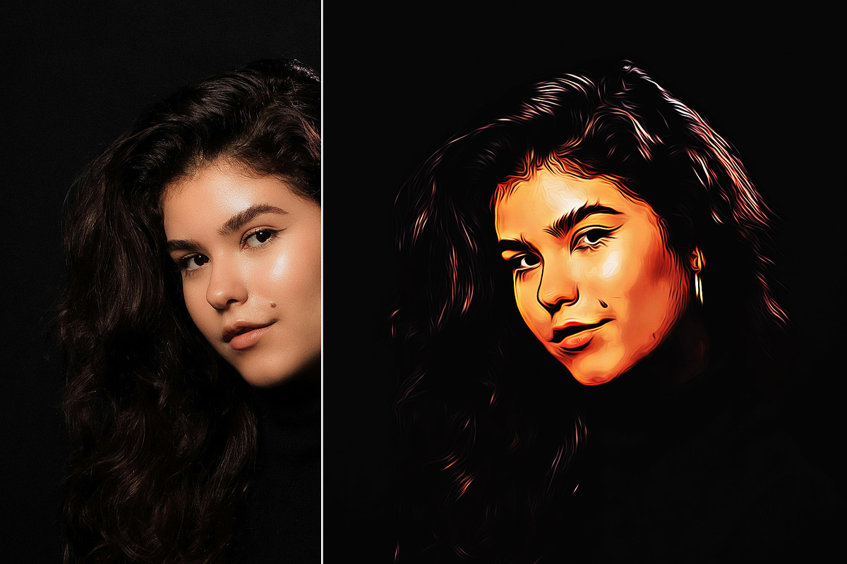 Portrait Oil painting Effect, an Action Add-On by DesignCave (Photo 2 of 5)