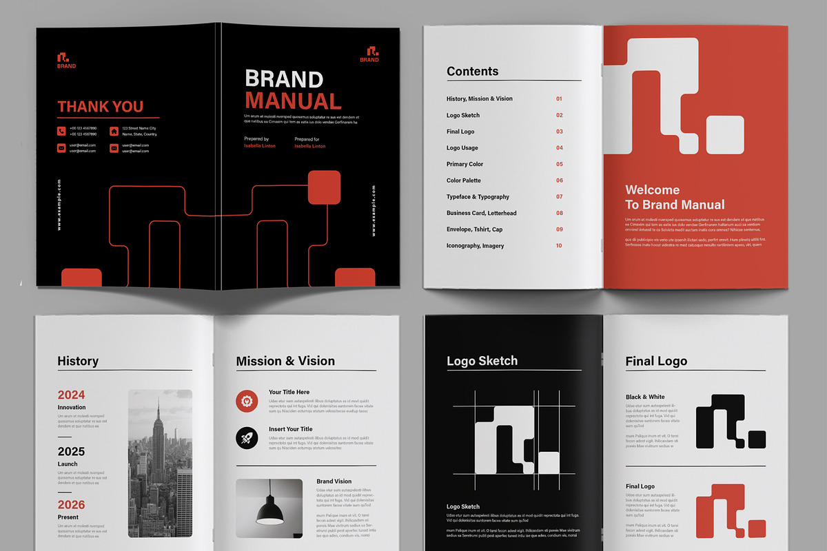 Identity Brand Manual Guidelines, a Brochure Template by ContestDesign (Photo 2 of 4)