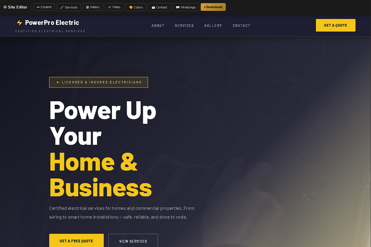 Electrician Website Template, a HTML Template by DigitalsDesigns (Photo 3 of 5)