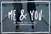 Me and you | Dry Marker font + extra, a Font by Andrea De Oliveira (Thumbnail 1 of 7)