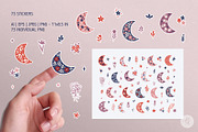 Floral Moons Celestial Vector Set, an Object Graphic by Alena Koval (Thumbnail 11 of 16)