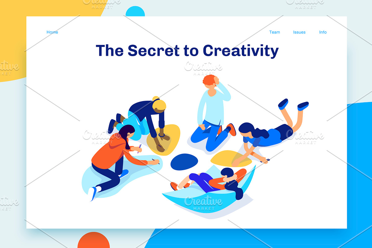 4 isometric illustrations - people, a Person Illustration by Formfrom (Photo 4 of 5)