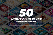 50 Night Club Party Flyer Bundle 8, a Flyer Template by NanoAgency (Thumbnail 1 of 2)