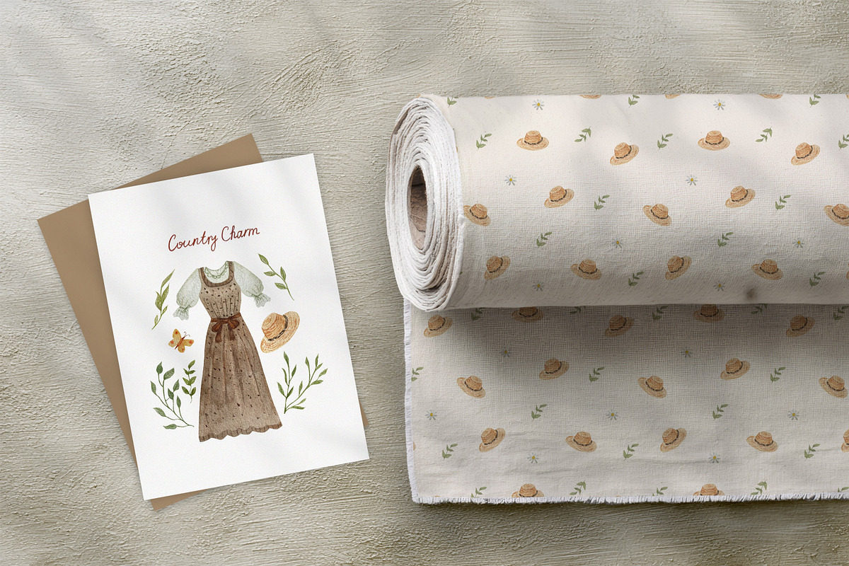 Country Cottage Charm Watercolor, a Decorative Illustration by Anna Druzhkova (Photo 29 of 32)