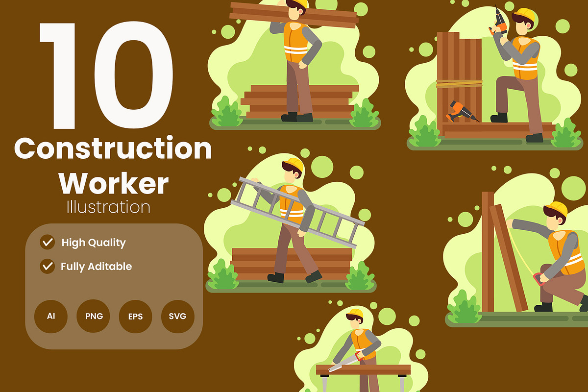 Construction Worker Illustration, an Illustration by baii09 (Photo 1 of 4)
