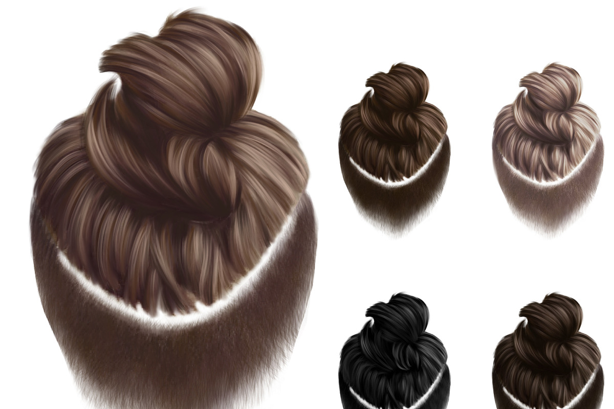 Hair clipart large set, an Illustration by Elenbushe (Photo 11 of 11)