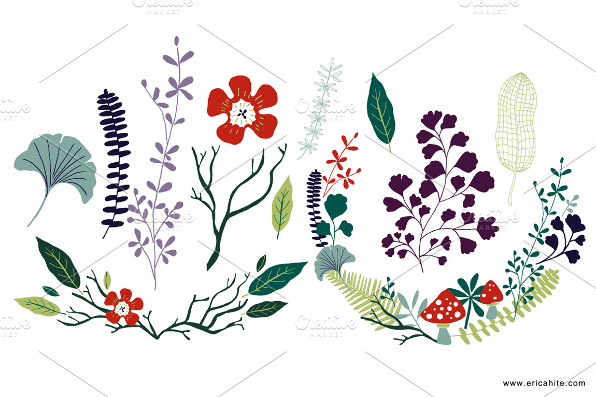 Nature Mandala: Clip Art & Pattern, an Illustration by Erica Hite (Photo 3 of 3)