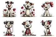 Whimsical Dog Spring Clipart, an Illustration by CraftArtStudio (Thumbnail 3 of 6)