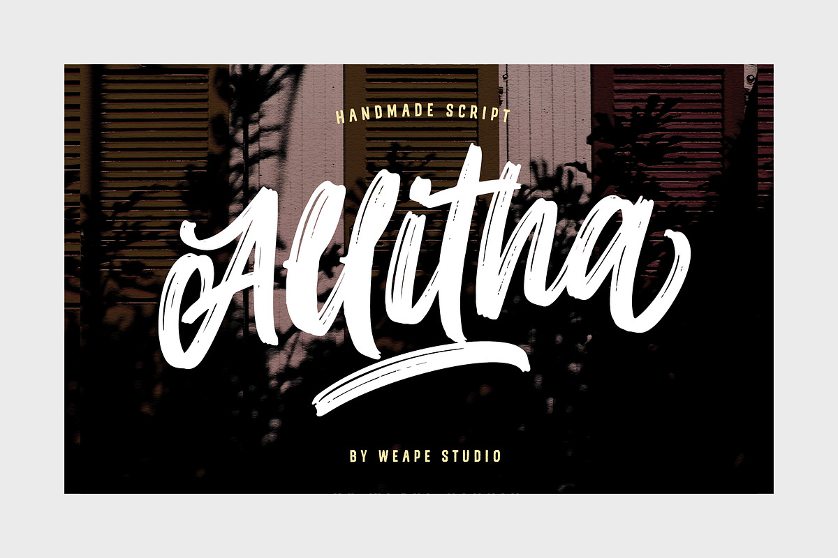 Allitha Handmade Script, a Blackletter Font by Weape Studio (Photo 13 of 13)