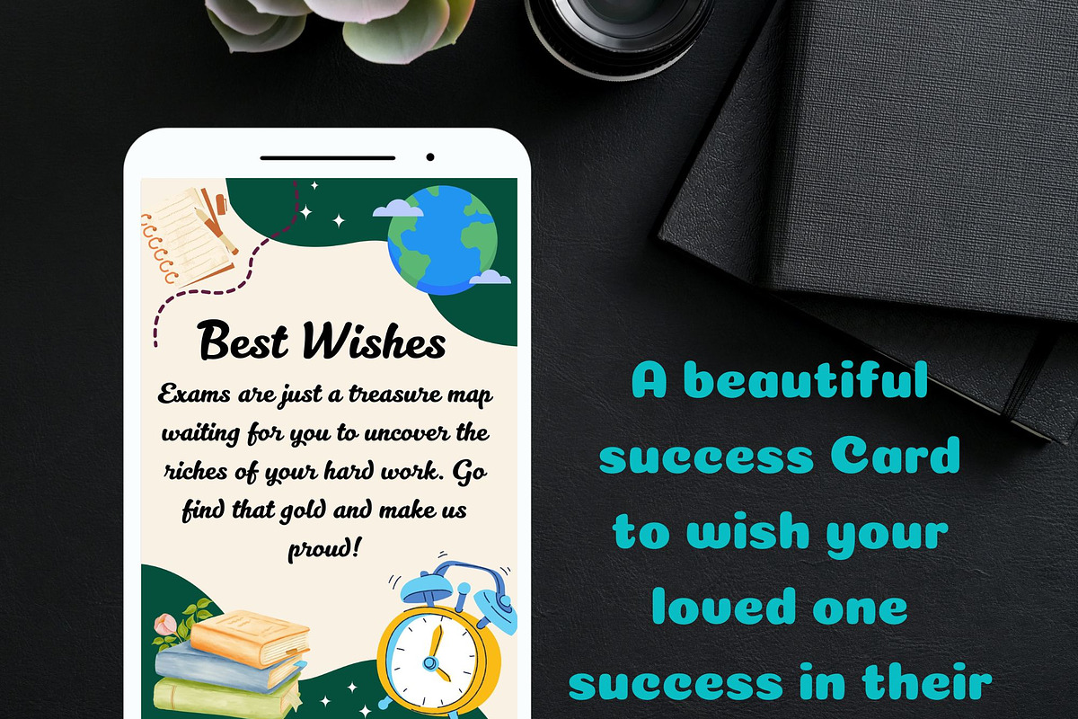 An Examination Success Card, a Card Template by Franzzih Art