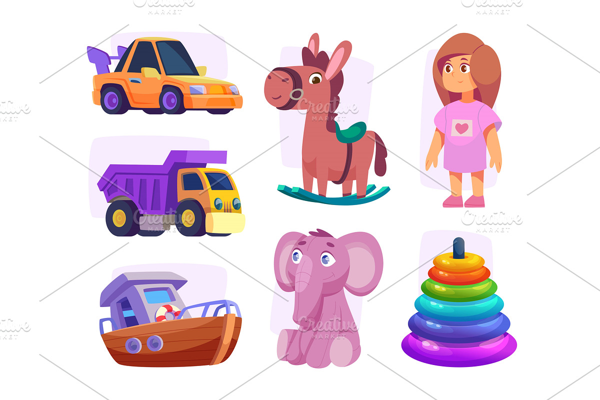 Toys collection. Attraction items, an Illustration by Onyx