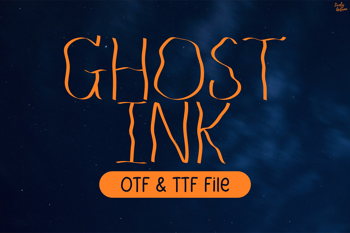 Ghost Ink | Shaky Handwritten font, a Handwritten Font by LivelyAutumn11.11 (Photo 1 of 5)