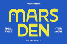 CS Marsden – Reverse Contrast Font