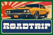 Incline – Retro Groovy Slab Serif, a Slab Serif Font by Font Liner (Thumbnail 3 of 11)