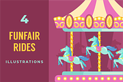 Funfair amusement rides, an Illustration by Ivan Dubovik (Thumbnail 1 of 3)