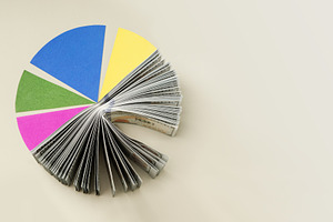 US dollar Pie Chart representing Smart portfolio allocation betw, a Photo by salmon.black