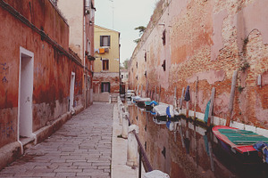 Local venice water street stock photo containing venice and italy