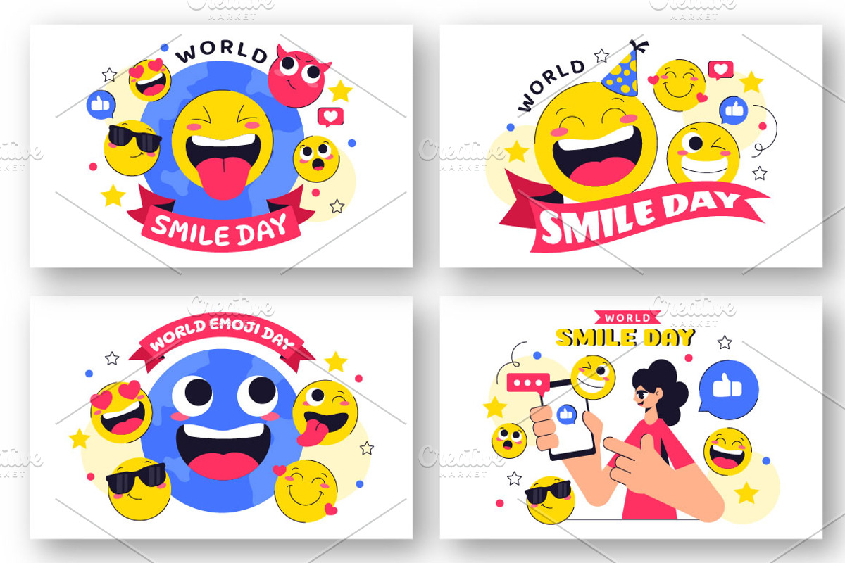 12 World Smile Day Illustration, a Person Illustration by denayunebgt (Photo 4 of 4)