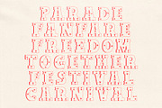 ShowBill Shadow Outline Display Font, a Slab Serif Font by Madeline ODonoghue Design (Thumbnail 3 of 5)