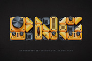 GDT1 - Color Bitmap Font, a Symbol Font by Gleb Guralnyk (Thumbnail 3 of 6)