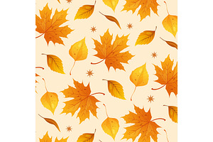 Vector Pattern With Autumn Leaves