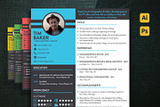 Videographer Resume CV Template, a Resume Template by Cornfield Studio (Thumbnail 1 of 3)