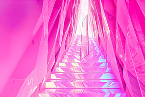 Pink Crystal Staircase Background