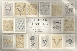 SKULL ART POSTERS