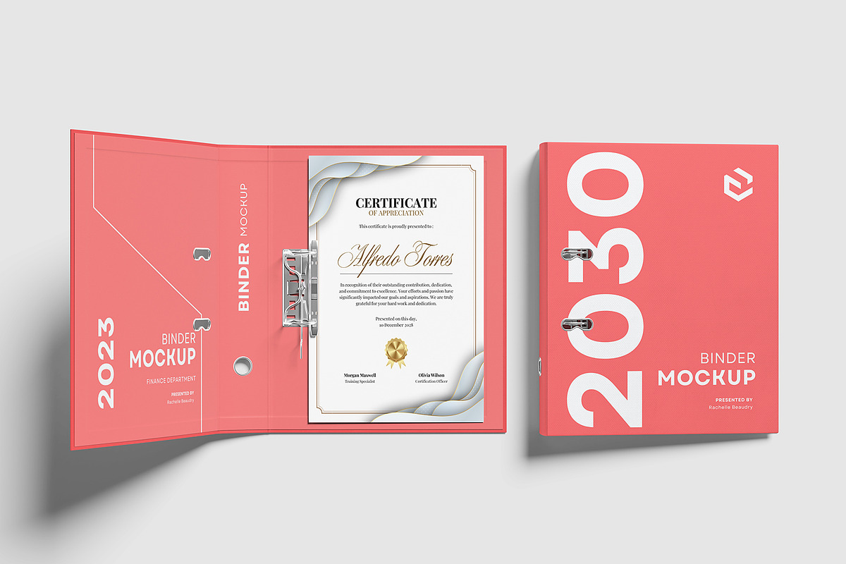 High Quality Binder Mockup, a Merchandise Mockup by seramoe (Photo 6 of 9)