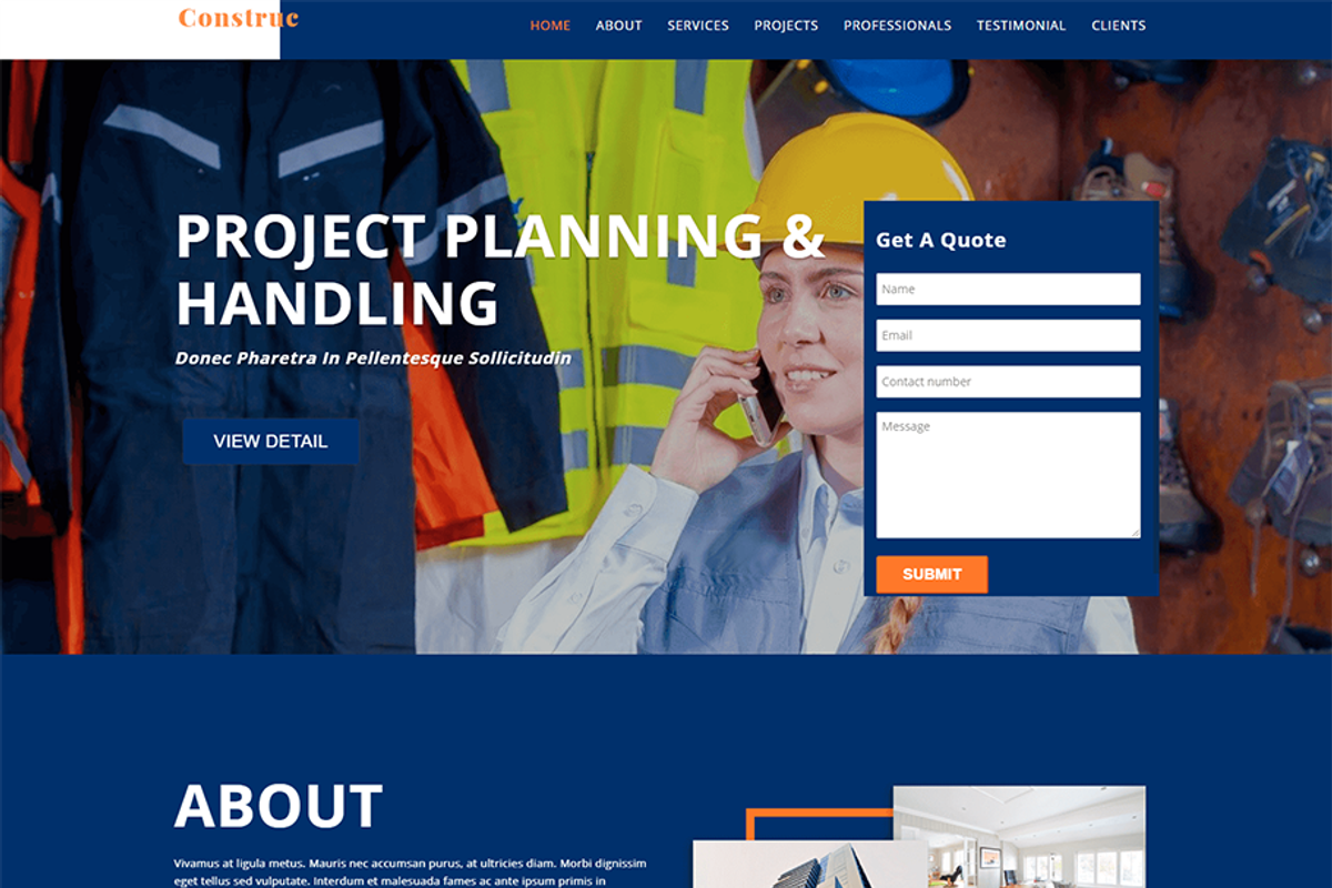 Featured - One page Business Theme, a WordPress Template by ThemeHunk (Photo 2 of 6)