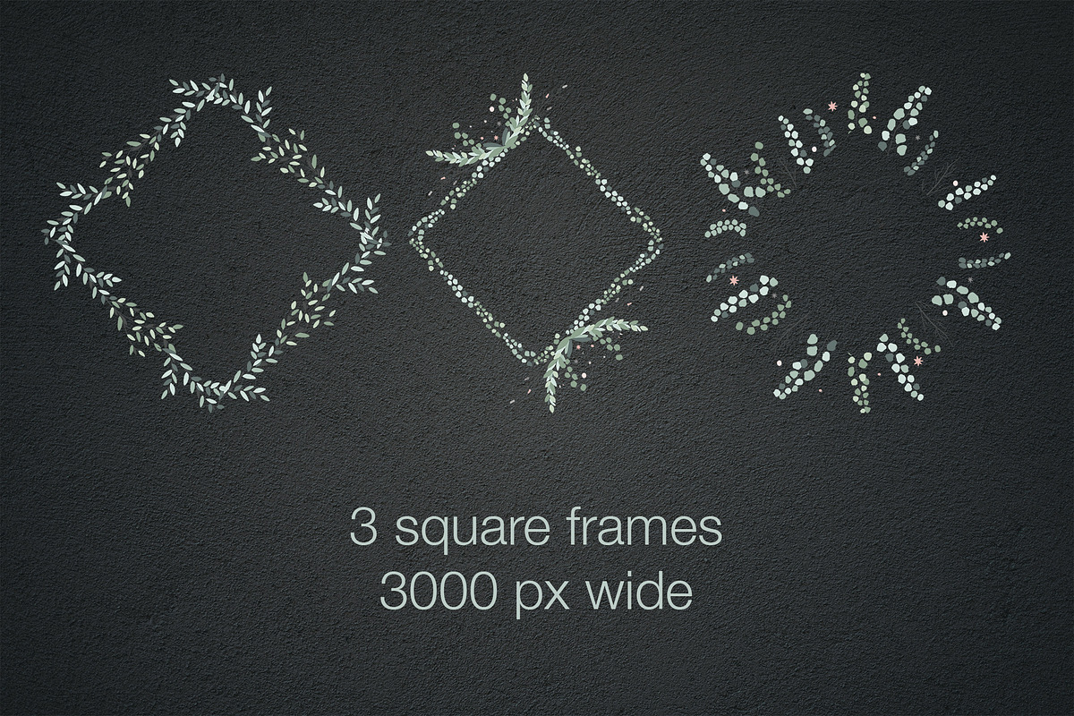 Greenery eucalyptus frames & wreaths, an Object Graphic by MariiaVD (Photo 5 of 9)