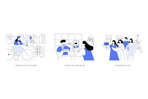 City trip activities isolated, a Person Illustration by Visual Generation