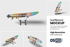 Surfboard Mockup, a Product Mockup by bimockup