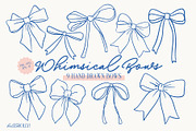 Hand Drawn Whimsical Bow Clipart, a Decorative Illustration by Hello Holly Studio (Thumbnail 1 of 10)