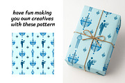 Hanukkah Menorah & Candles Patterns, a Decorative Illustration by InkyQueenArt (Thumbnail 3 of 5)