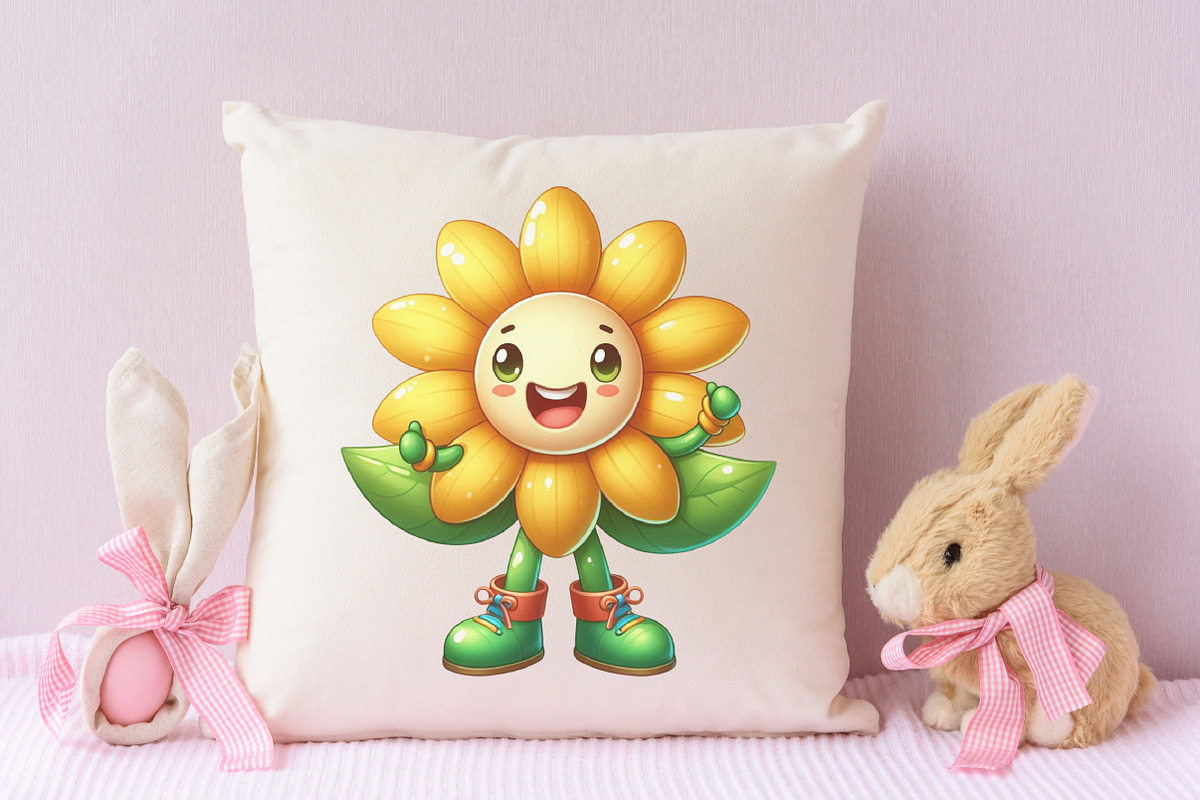 Flowers mascot sublimation clipart, an Illustration by RobertsArt (Photo 5 of 7)