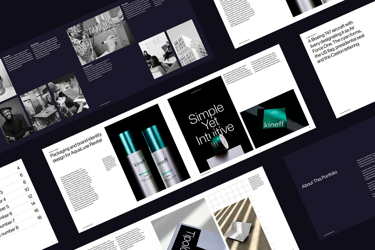 Minimal Portfolio Template, a Presentation Template by Typefool's Shop (Photo 4 of 9)