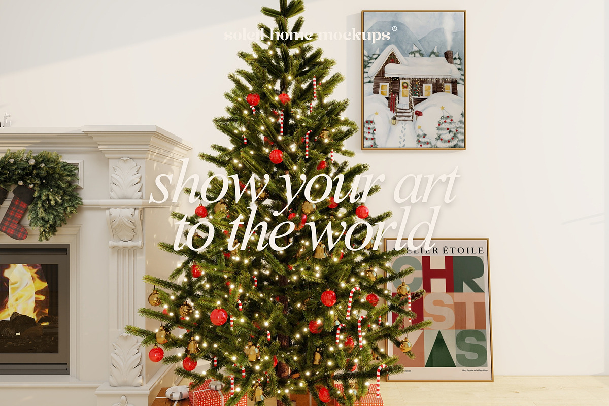 HOLLY | Christmas Frame Mockup Set, a Household Mockup by SoleilHomeMockups (Photo 9 of 11)
