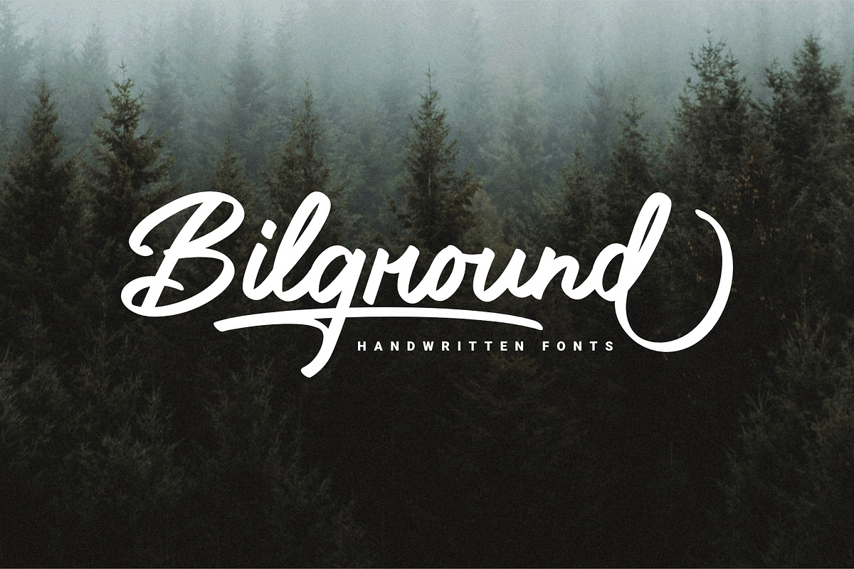 Bilground - Handwritten Fonts, a Script Font by Prioritype Co (Photo 1 of 14)